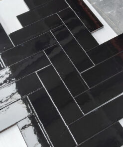 Black Glazed Brick Slip