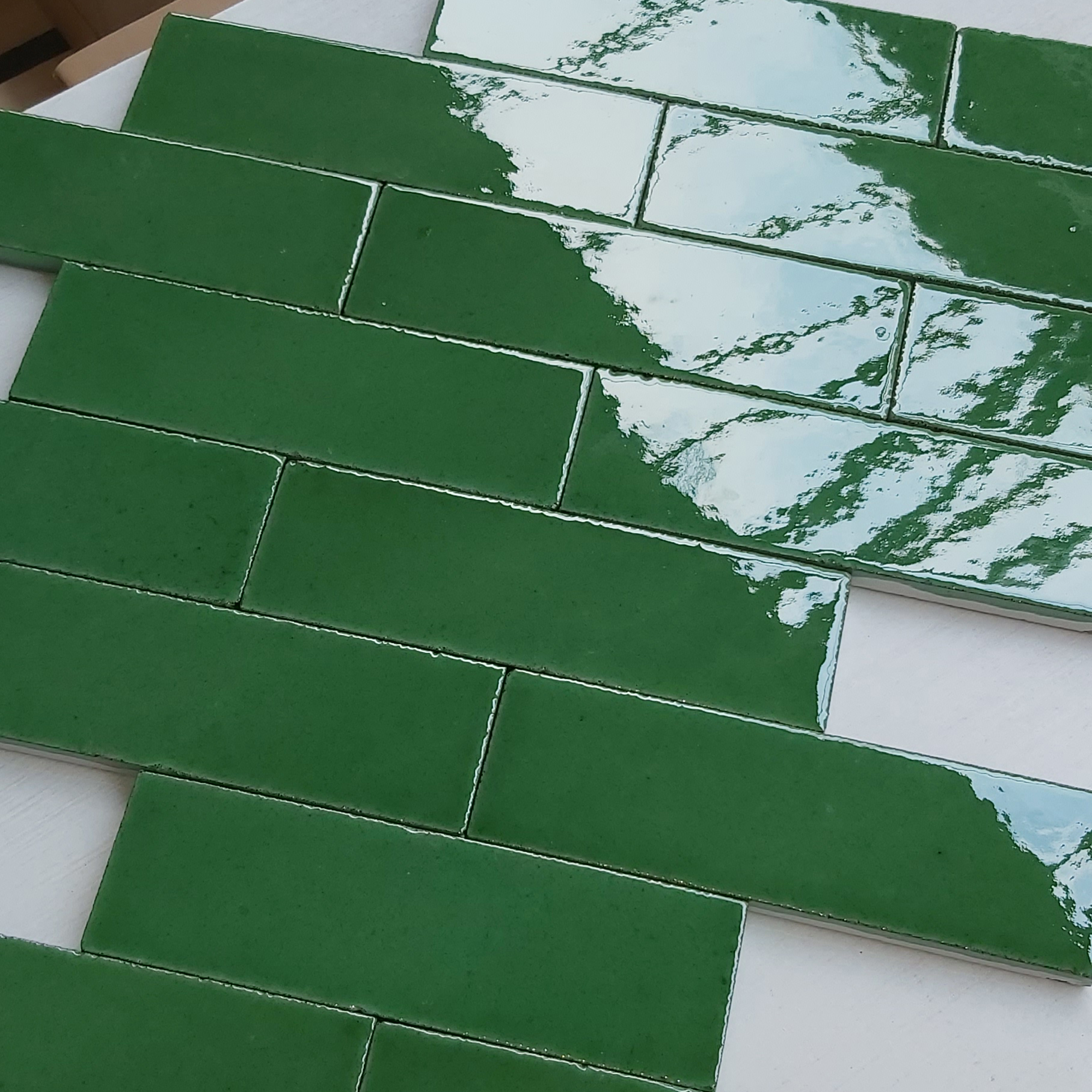 Cut Grass Glazed Brick Slip