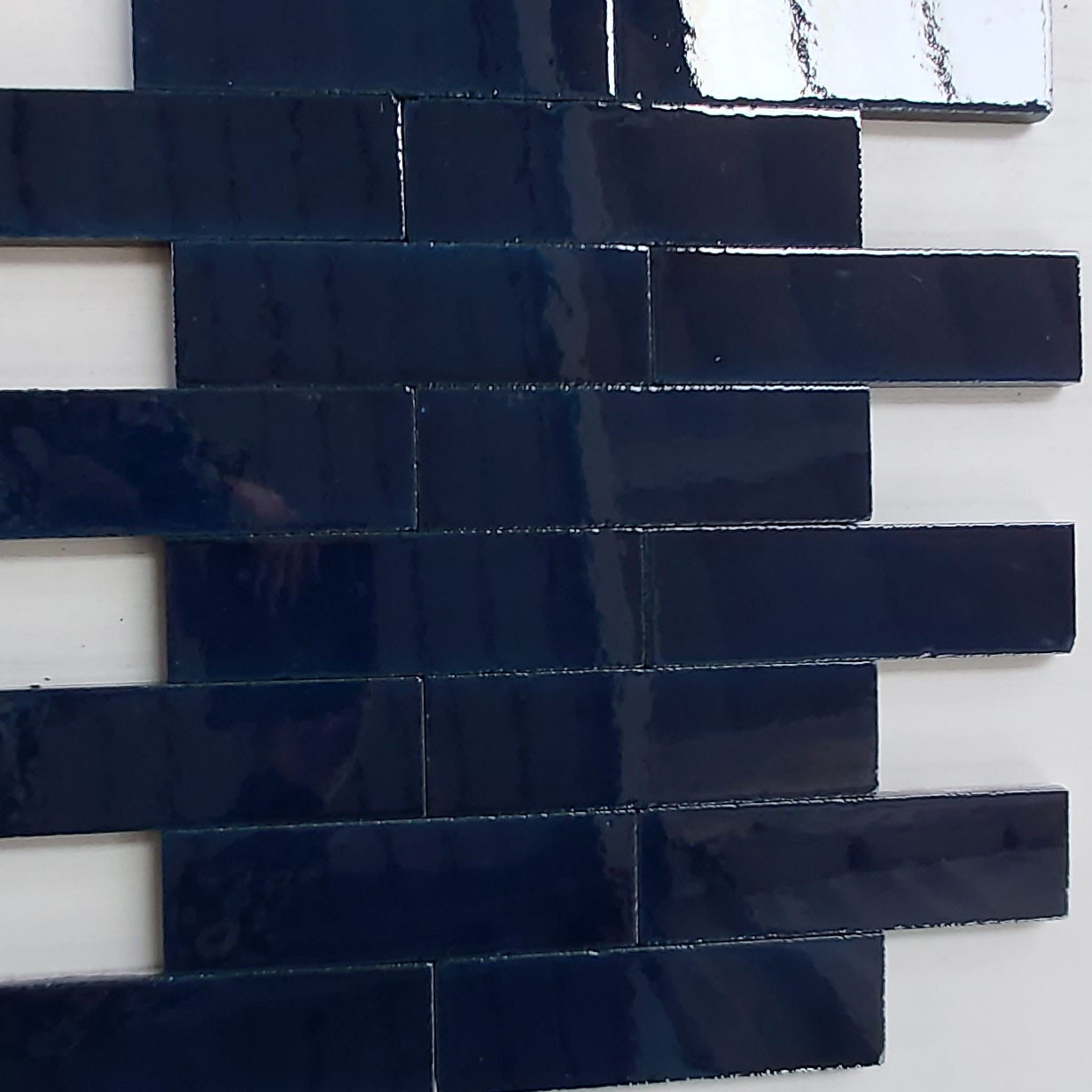 Midnight Glazed Brick Slip