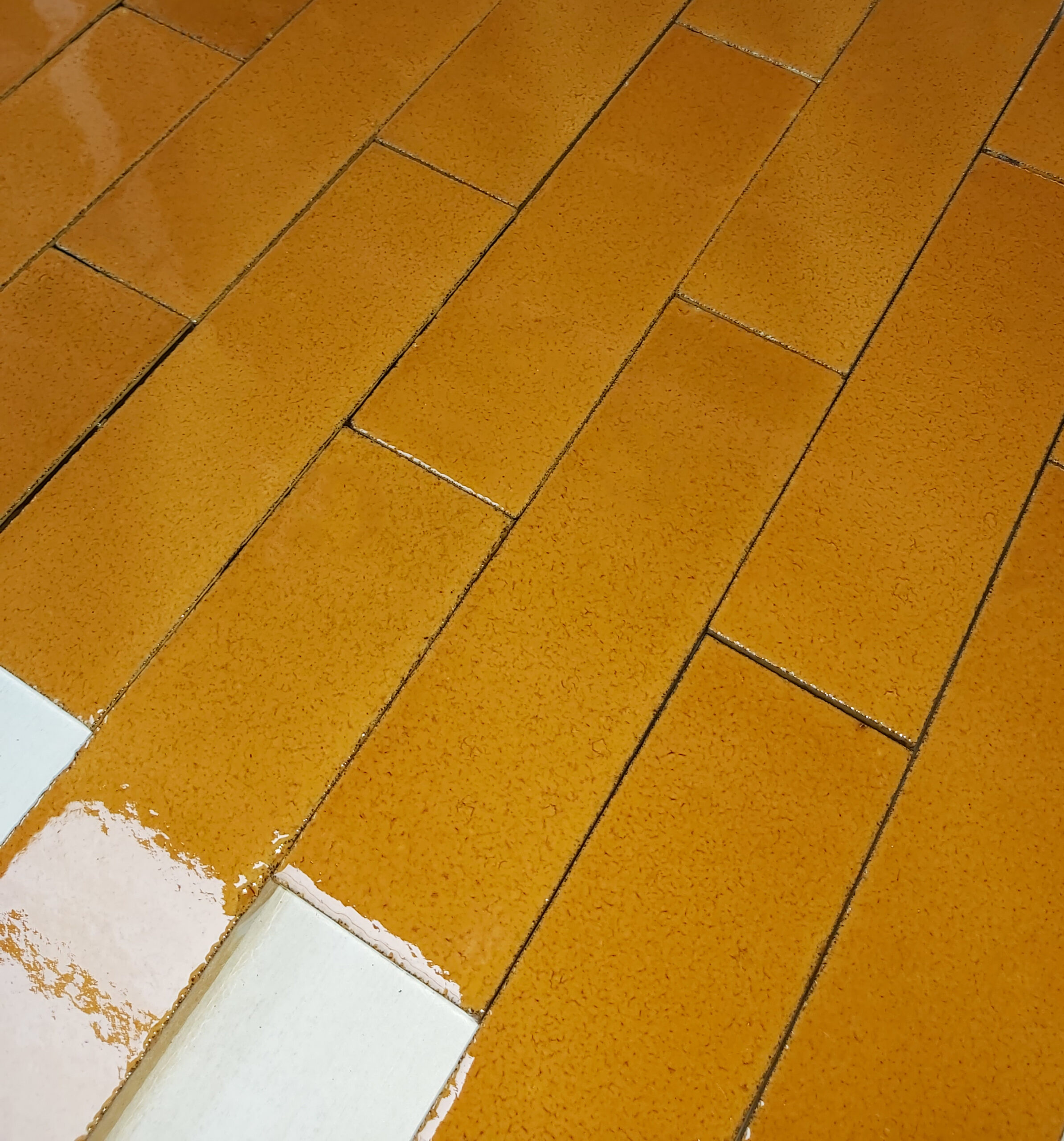 Ochre Glazed Brick Slip