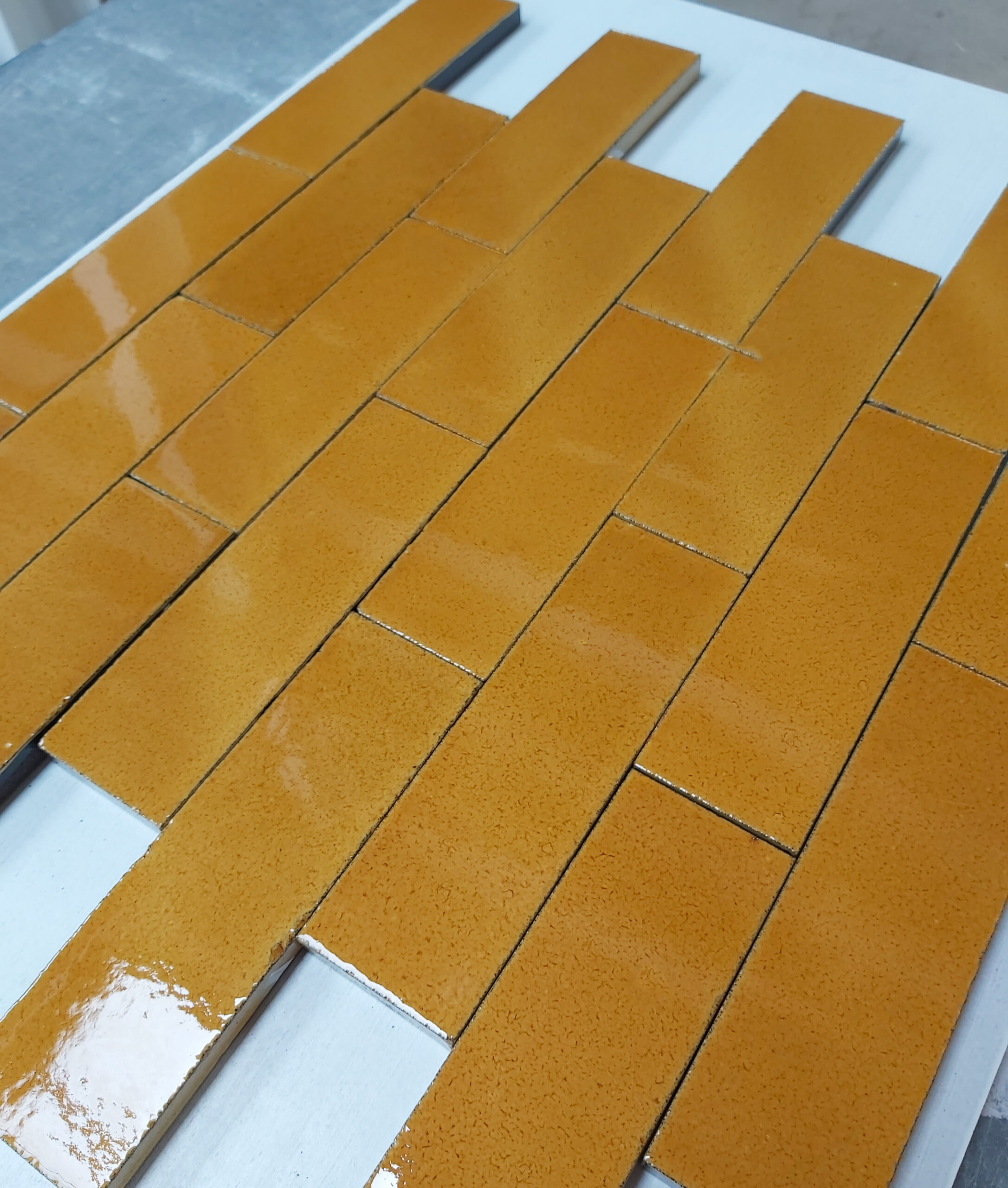 Ochre Glazed Brick Slip