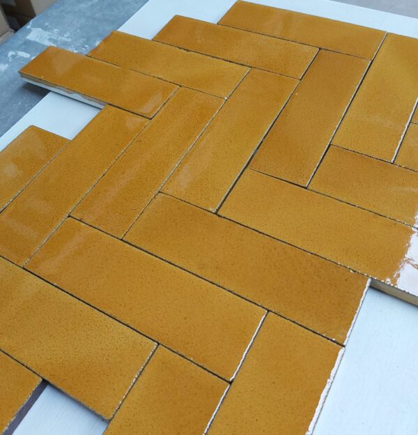 Ochre Glazed Brick Slip