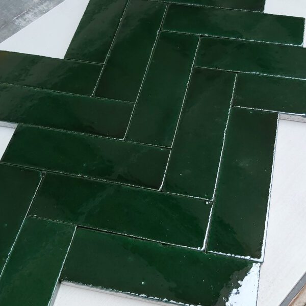 Victorian Green Glazed Brick Slips